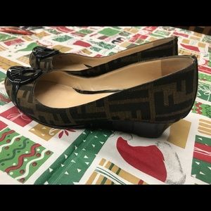 Authentic Fendi small wedge shoes EUC